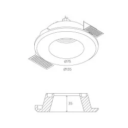 BPM ORTO 10126 integrated ceiling 7,5cm