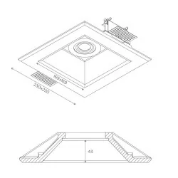 BPM ZETA SQUARE 10019 integrated ceiling