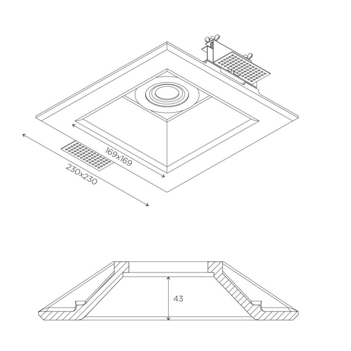 BPM ZETA SQUARE 10019 integrated ceiling