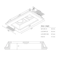 BPM VEGA TWINS 10070 integrated ceiling