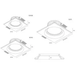 BPM CENTAURO integrated ceiling LED IP44