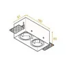 AQUAFORM SQUARES 50x2 trimless 230V recessed 