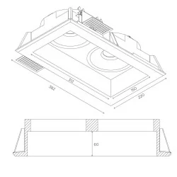 BPM HADAR TWINS 10072 integrated ceiling