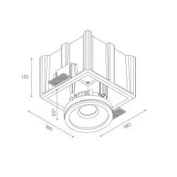 BPM AGENA 10043 adjustable integrated ceiling