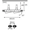 Paulmann Nova Plus LED Recessed 2x6W circular recessed luminaire