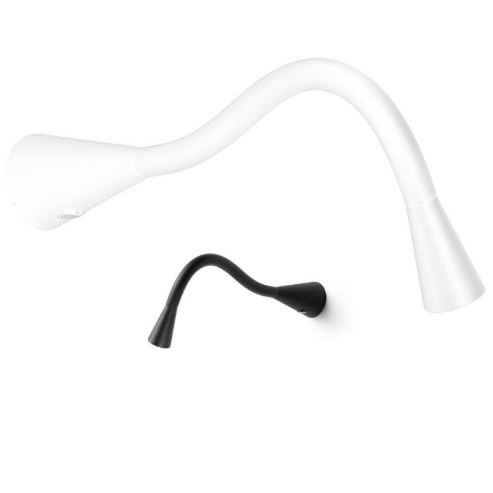 Wall light SNAKE white, black,7232, 7233