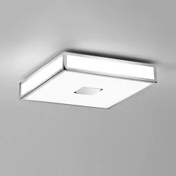 ASTRO Mashiko 400 Square 400 LED Bathroom ceiling lamp, chrome, brown