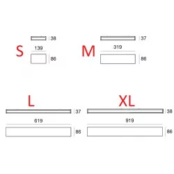 LINEA LIGHT Box W1 kinkiet LED biały, czarny, mosiądz, miedź, beton