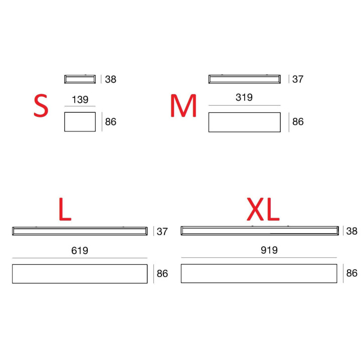 LINEA LIGHT Box W1 kinkiet LED biały, czarny, mosiądz, miedź, beton