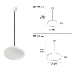LINEA LIGHT OH! SMASH biała lampa wisząca IP20 lub IP65 z polietylenu