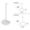 LINEA LIGHT OH! SMASH biała lampa wisząca IP20 lub IP65 z polietylenu