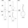 LINEA LIGHT OH! P pendant lamp LED ball 14cm-74cm IP20, IP65