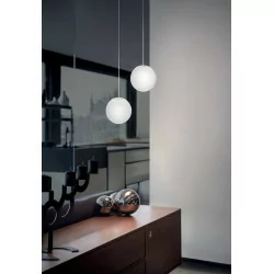 LINEA LIGHT OH! P 12101/3/5/7 lampa wisząca biała kula E27 28cm-74cm