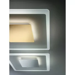 LINEA LIGHT ARUBA szklana, kwadratowa lampa sufitowa LED 35cm, 50cm