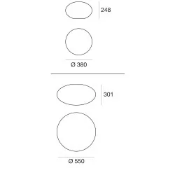 LINEA LIGHT OH! SMASH ceiling lamp IP20, IP65