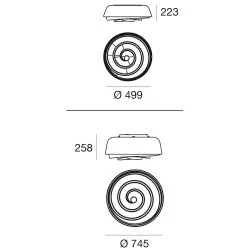 Linea Light ROSE ceiling lamp 50cm, 75cm