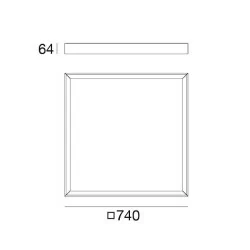 LINEA LIGHT TARA MAXI 9024 surface lamp LED 74cm