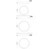 LINEA LIGHT TARA R 8334, 8337, 8340 round LED ceiling white or black