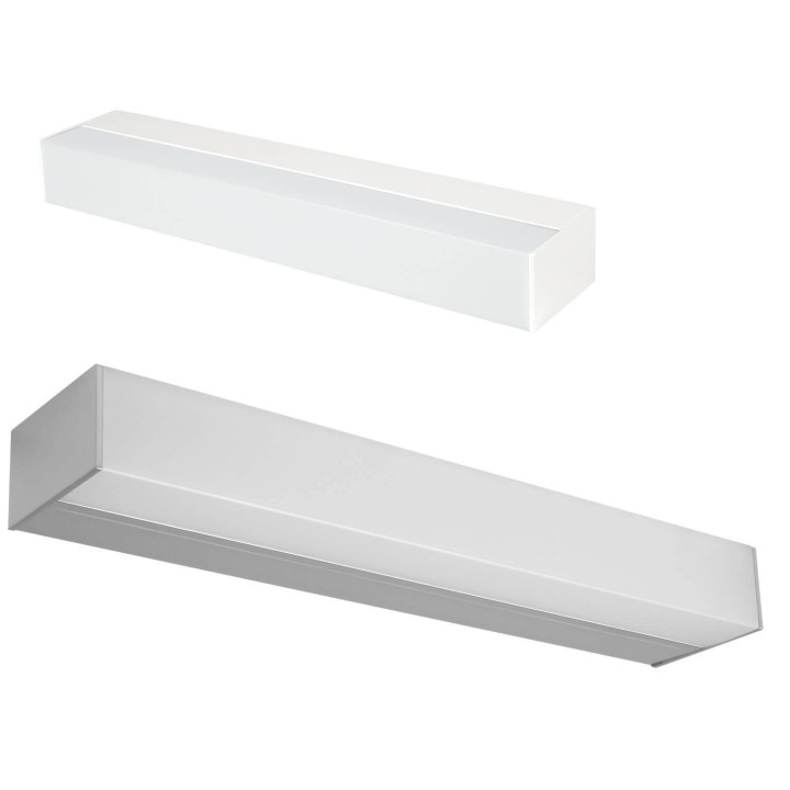 LINEA LIGHT KIOO 7904/5/6/7 kinkiet LED biały, alu IP44 33cm lub 63cm