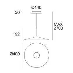 LINEA LIGHT POE Plus 8360 pendant lamp LED 15W