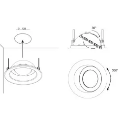 LINEA LIGHT OUTLOOK 8470 recessed lamp LED 11W