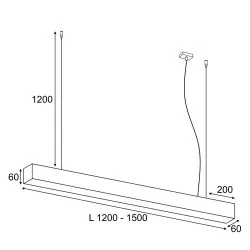 Lampa wisząca ELKIM LUPINUS ZWIS LED 159