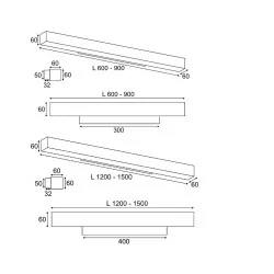 ELKIM LUPINUS distance wall LED lamp 60-340cm