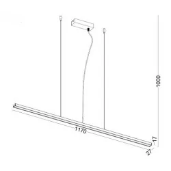 Lampa wisząca LED ELKIM HADAR ZWIS 142A