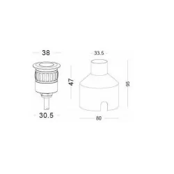 External lamp IP67 ELKIM GRUND LED 020