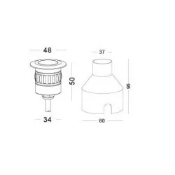 Oprawa wpuszczana LED 3W ELKIM GRUND 024