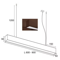 ELKIM LUPINUS ZWIS LED 116 HQ 60-300cm