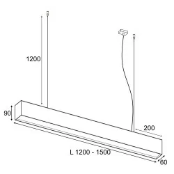 ELKIM LUPINUS ZWIS LED 116 HQ 60-300cm