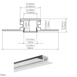 Profil LED KOZMA - wąska linia światła 13mm