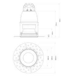 ASTRO VOID 80 black or white ceiling luminaire 230V power: 6W GU10