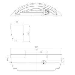 Lampa ścienna ASTRO Kyo 1301001 ceramika 1xE27