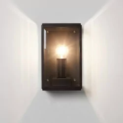 Astro HOMEFIELD 130 wall lamp IP44 black, nickel