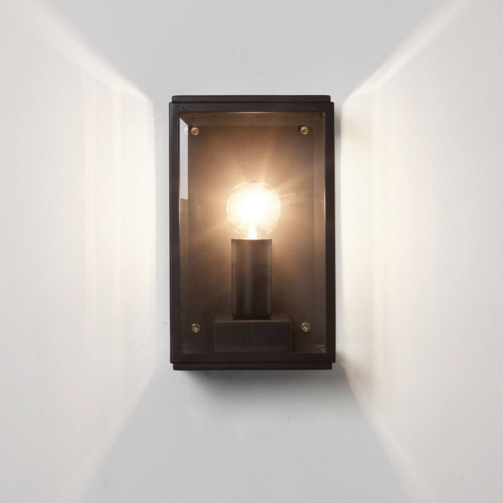 Astro HOMEFIELD 130 kinkiet IP44 czarny, nikiel
