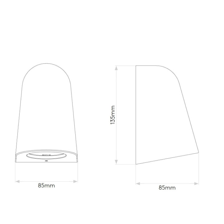 Astro MAST LIGHT lampa ścienna IP65 czarny, biały, szary, mosiądz