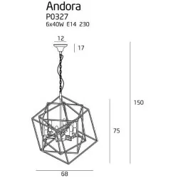 MAXlight ANDORA Hanging lamp P0327, P0328