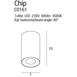 Maxlight CHIP Ceiling fixture C160, C161