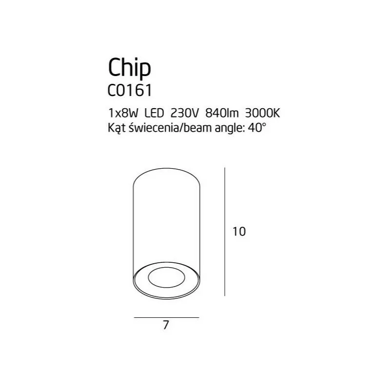 Maxlight CHIP Plafon C160, C161