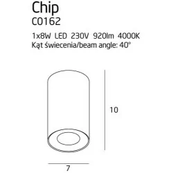 Maxlight CHIP Plafon C162, C163 920LM