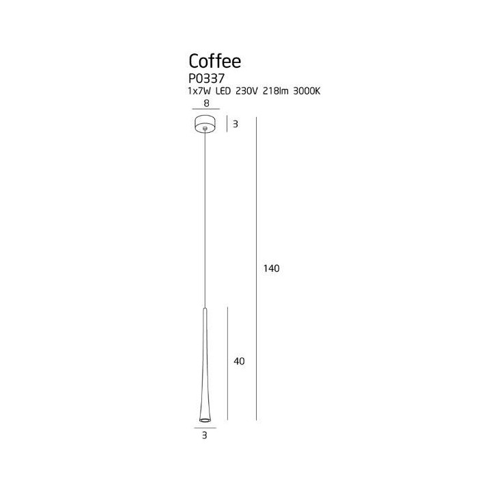 Maxlight COFFEE Lampa wisząca LED