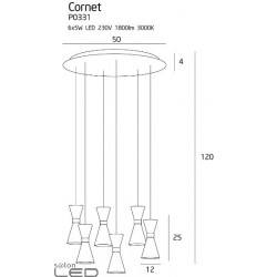 Maxlight CORNET 6 LED Pendant lamp P0331