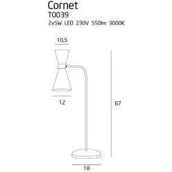 Maxlight CORNET Lampa biurkowa T0039