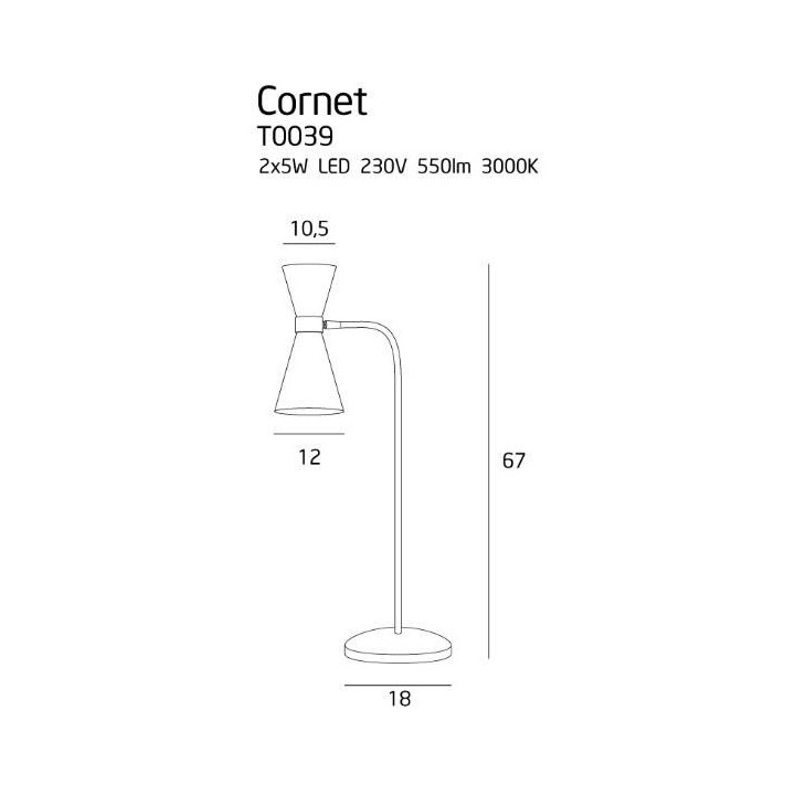 Maxlight CORNET Lampa biurkowa T0039