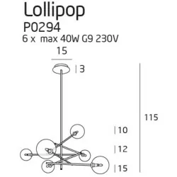 Maxlight LOLLIPOP P0294 Lampa wisząca