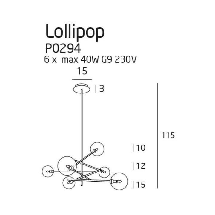 Maxlight LOLLIPOP P0294 Hanging lamp