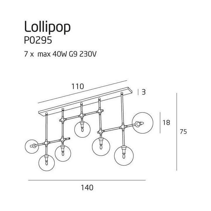 Maxlight LOLLIPOP P0295 Hanging lamp