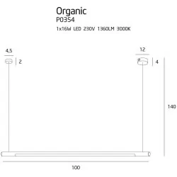 Maxlight ORGANIC Lampa wisząca LED 16W